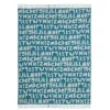 Shop Alphabet Lambswool Throw - Blue Blankets + Throws