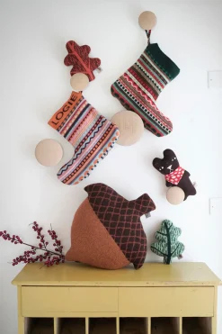 Fashion Bespoke Knitted Christmas Stocking - Green Bespoke