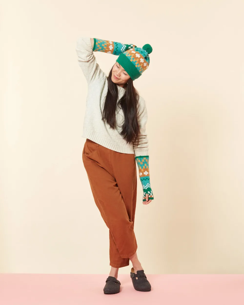 Cheap Big Stitch Beanie Hat - Shamrock Hats + Arm Warmers