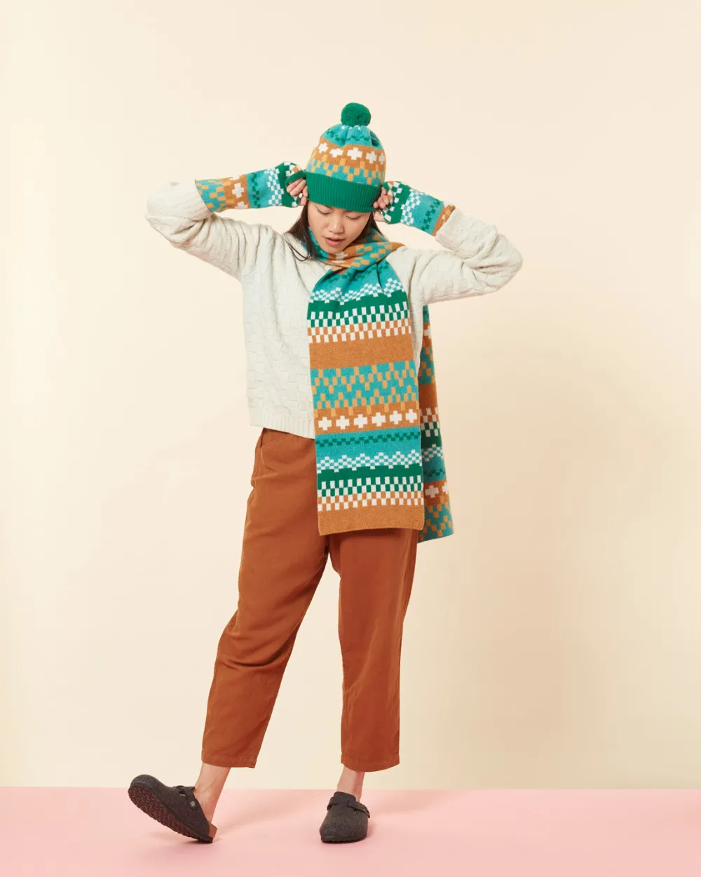 Cheap Big Stitch Beanie Hat - Shamrock Hats + Arm Warmers