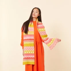 Fashion Big Stitch Scarf - Lipstick Scarves