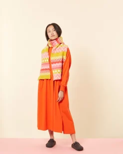 Fashion Big Stitch Scarf - Lipstick Scarves