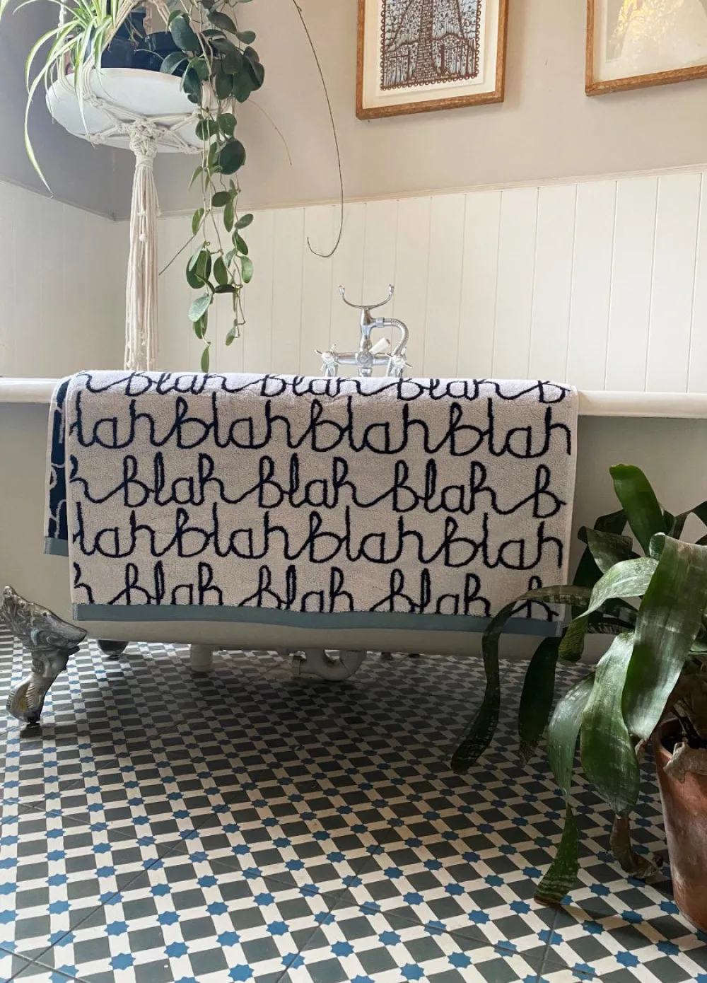 New Blah Blah Hand Towel Hand Towels