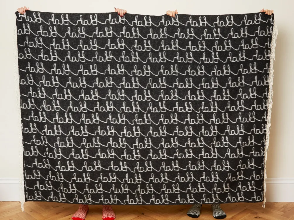 Cheap Blah Blah Lambswool Throw Blankets + Throws