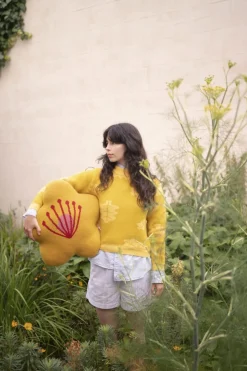 Cheap Bloom Shaped Cushion - Yellow Shaped Cushions|Shaped Cushions