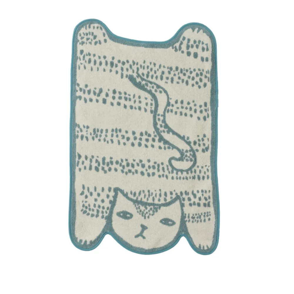 Best Sale Blue Cat Bath Mat Bath Mats