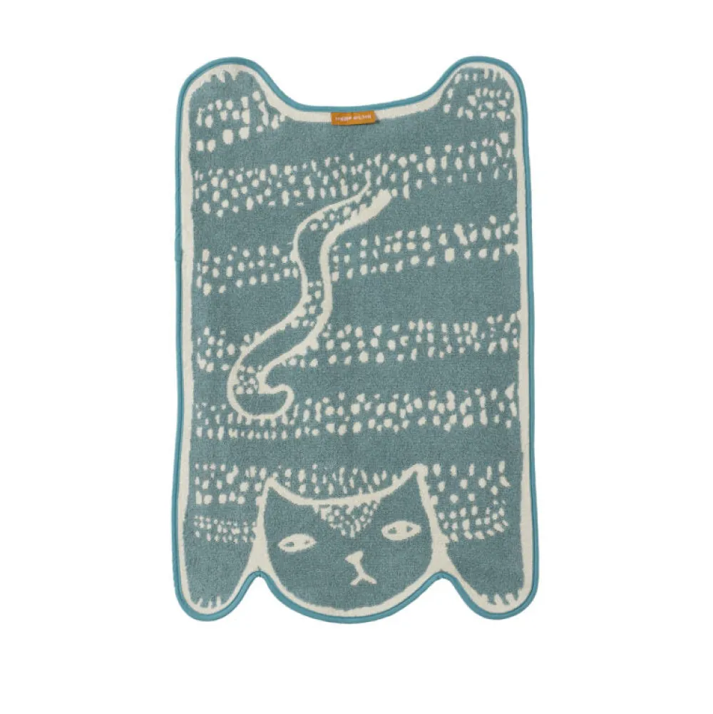 Best Sale Blue Cat Bath Mat Bath Mats
