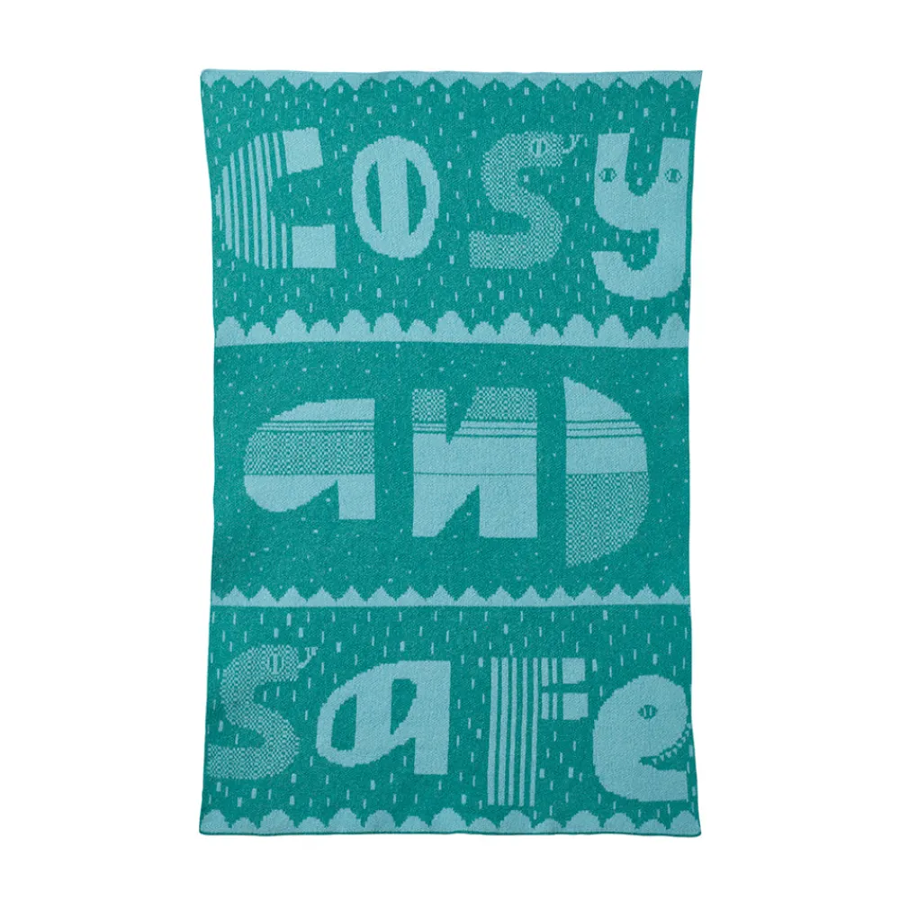 Sale Cosy and Safe Mini Blanket - Blue & Green Baby Blankets