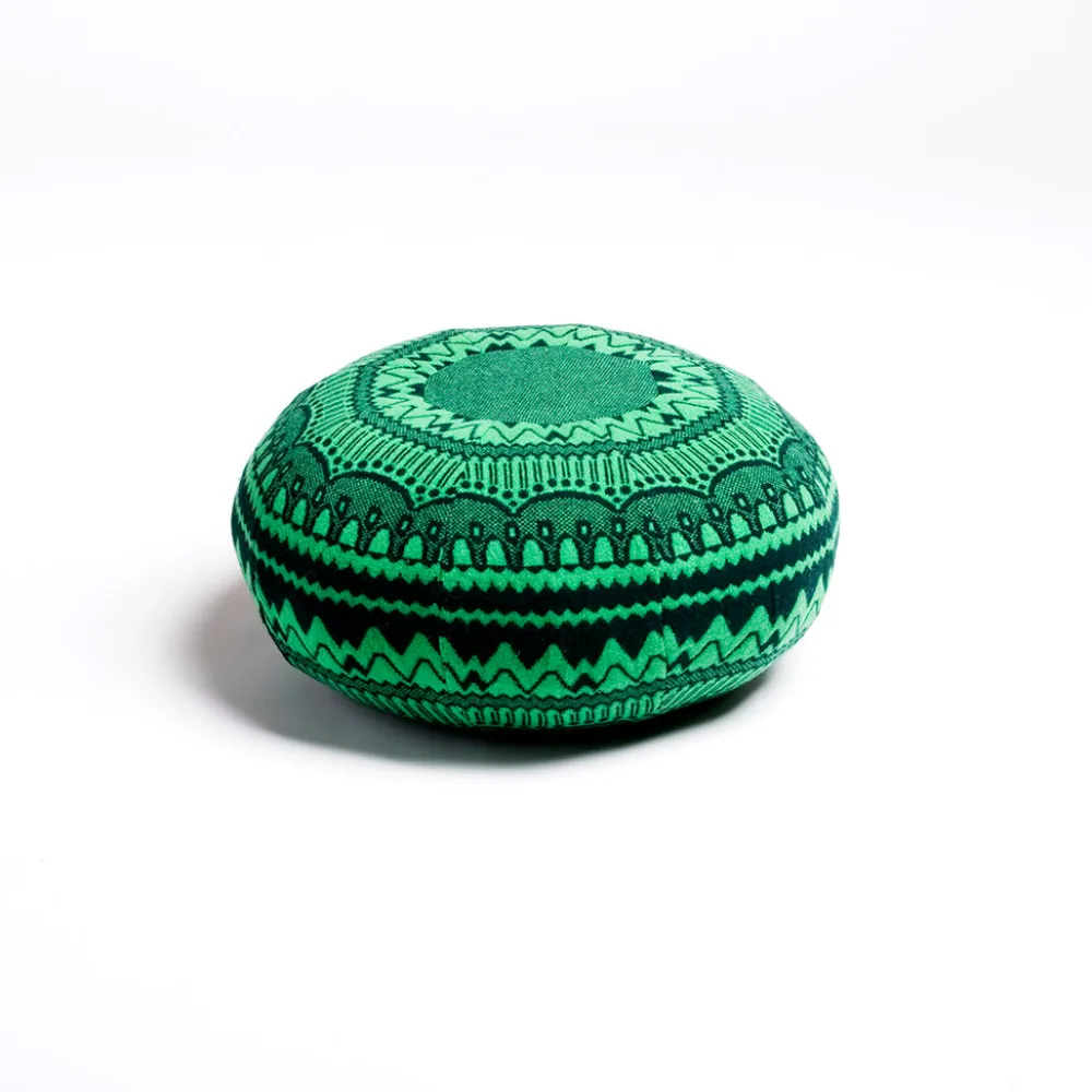 Hot Ernest Pouffe in ZigZag - Green Floor Cushions
