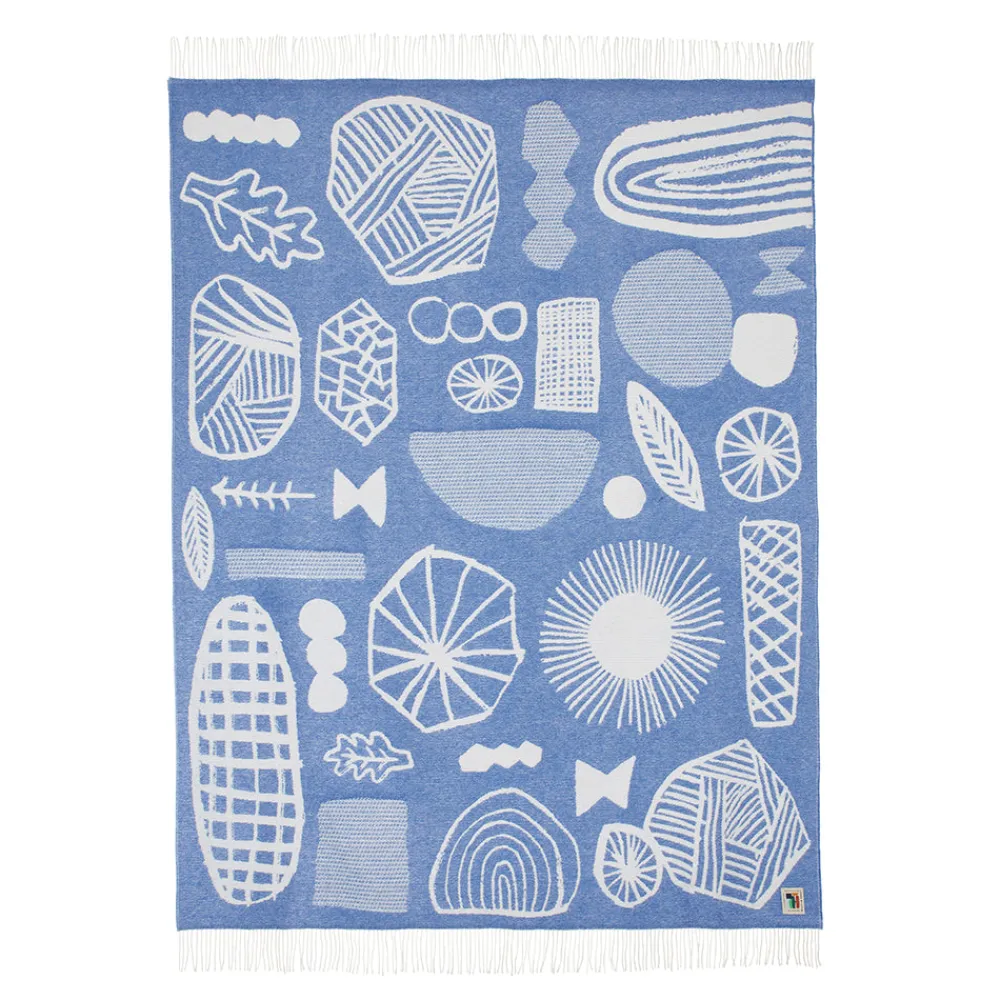 Fashion Forager Throw - Blue & White Blankets + Throws