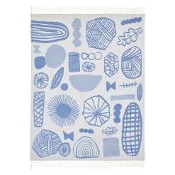 Fashion Forager Throw - Blue & White Blankets + Throws