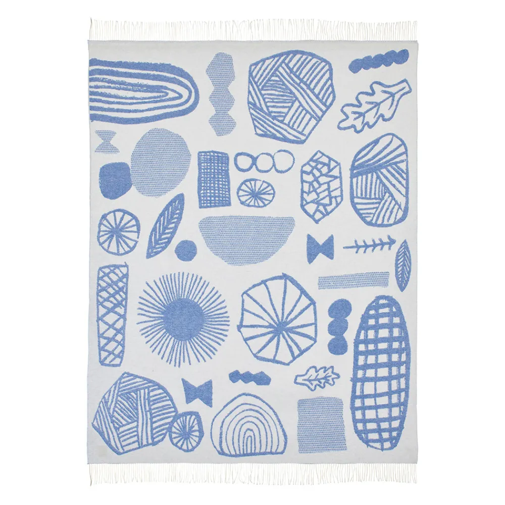 Fashion Forager Throw - Blue & White Blankets + Throws