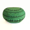 Cheap Frank Pouffe in ZigZag - Green Floor Cushions