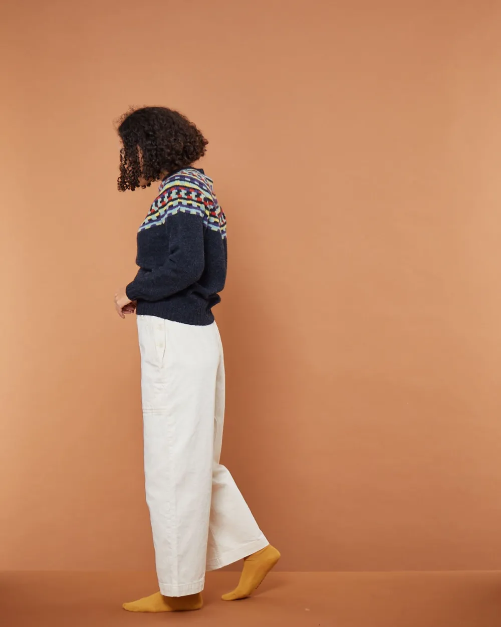 Store Glitch Yoke Jumper - Charcoal Lambswool Jumpers