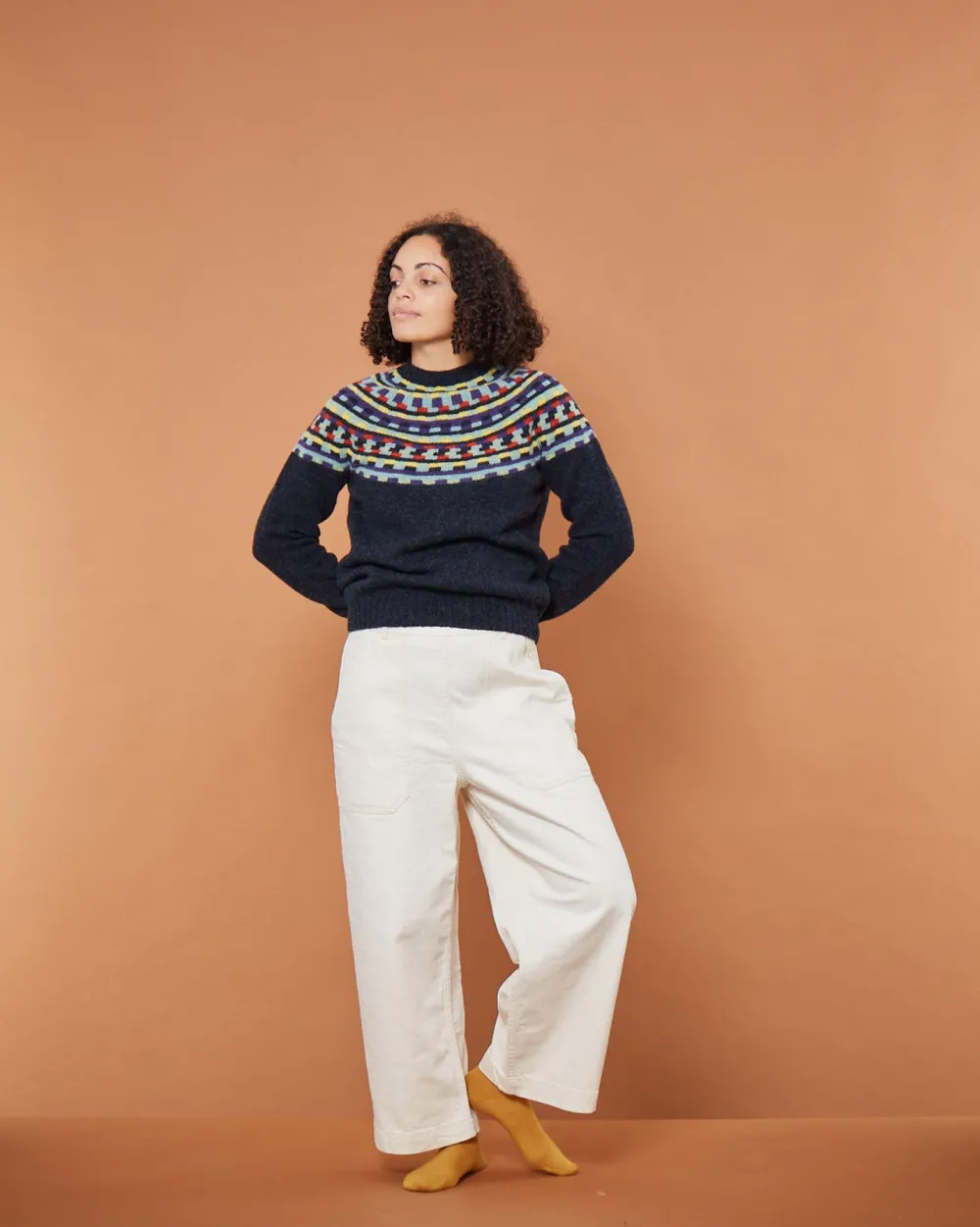 Store Glitch Yoke Jumper - Charcoal Lambswool Jumpers