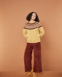 Sale Glitch Yoke Jumper - Marzipan Lambswool Jumpers