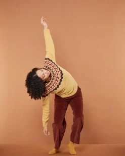 Sale Glitch Yoke Jumper - Marzipan Lambswool Jumpers