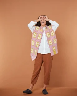 Online House Shaped Scarf - Nougat Scarves