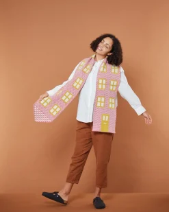 Online House Shaped Scarf - Nougat Scarves