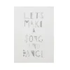 Outlet Let's Make A Song and Dance Monochrome Print Screen Print Wall Art