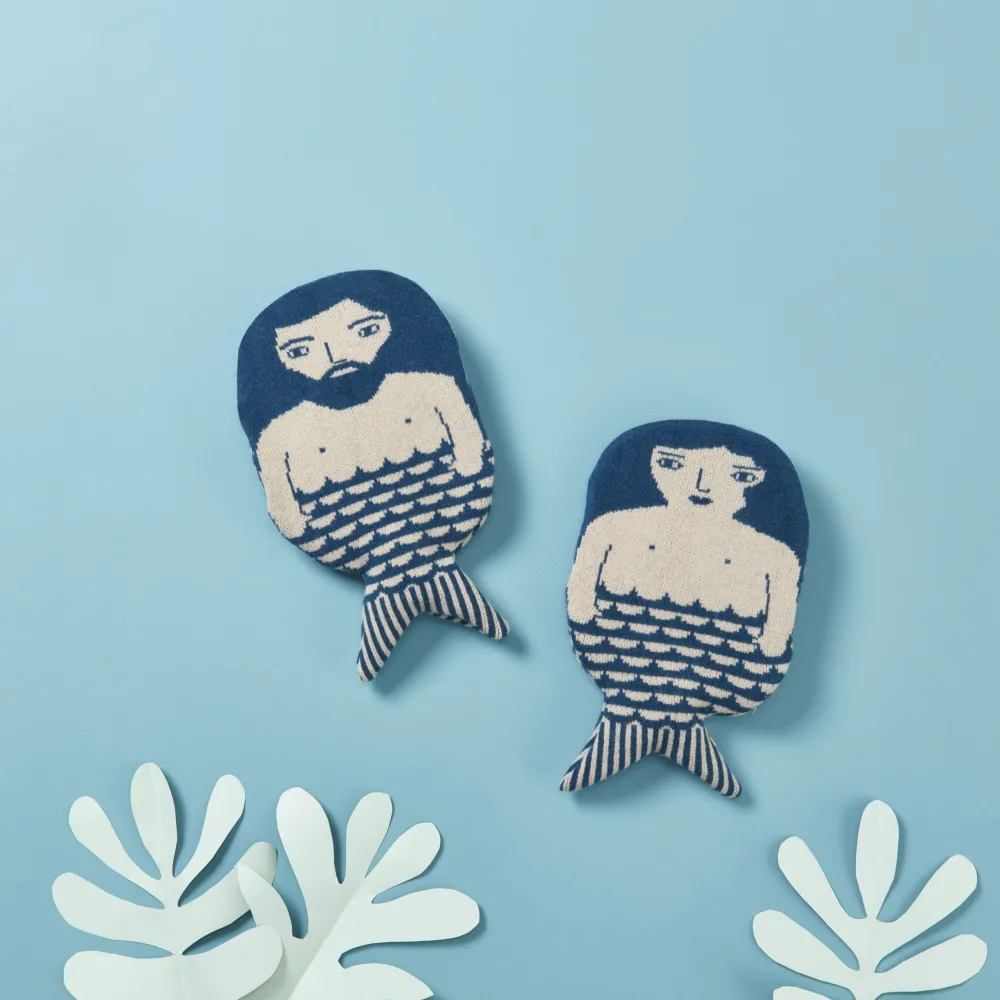 Sale Merman Hot Water Bottle - Blue Hot Water Bottles|Hot Water Bottles