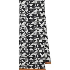 Outlet Monoglyph Blanket Scarf - Black Scarves