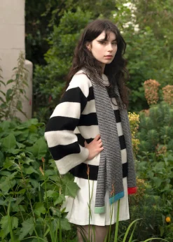 Outlet Quartet Scarf - Black & White Scarves