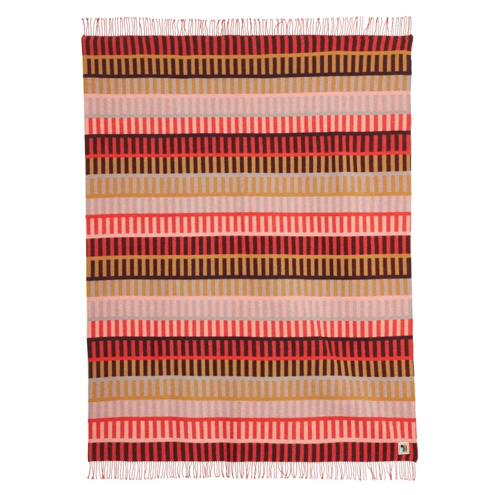 Discount Shiel Lambswool Throw - Red Blankets + Throws