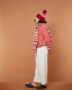 Shop Static Stripe Beanie Hat- Dubonnet Hats + Arm Warmers