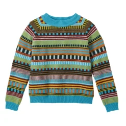 New Static Stripe Jumper - Turquoise Lambswool Jumpers