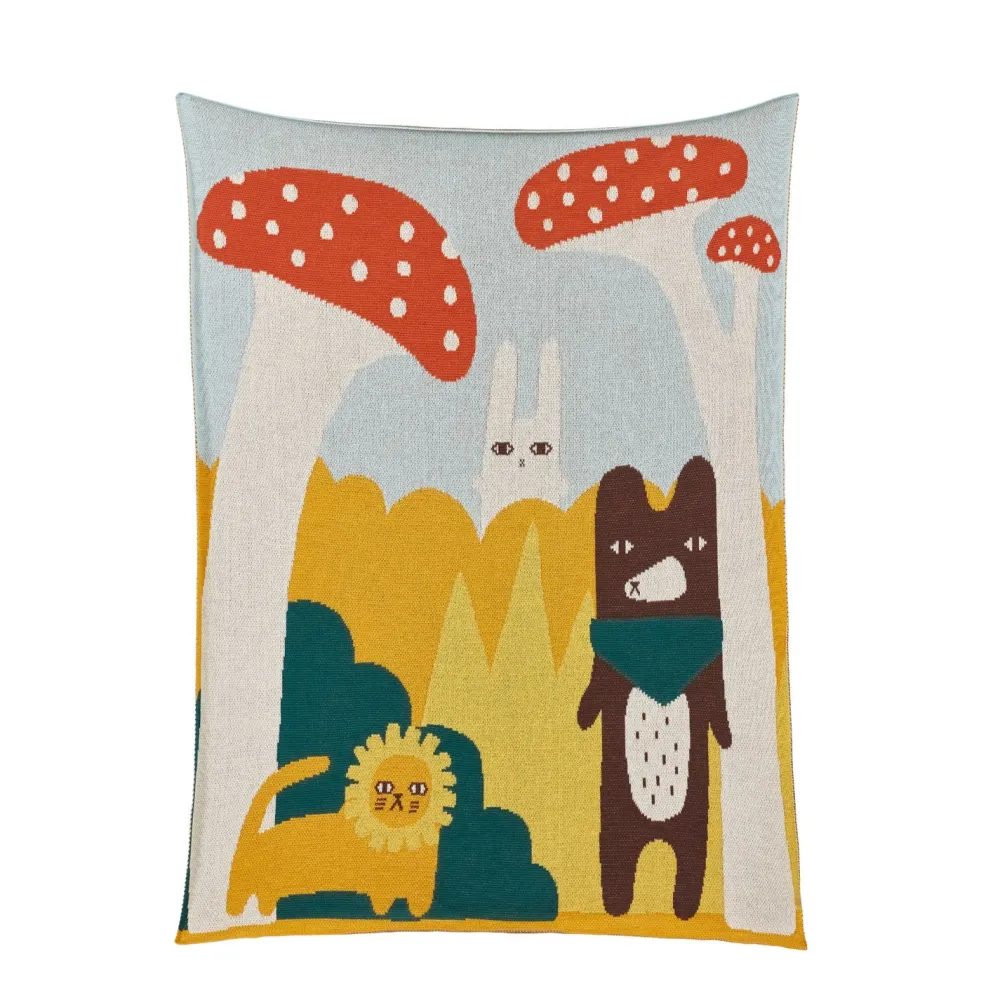 Flash Sale Trees and Creatures Cotton Mini Blanket Baby Blankets